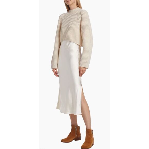 DH NEW YORK Ren Sweater Dress In Ivory Size XS $250 - Picture 2 of 11